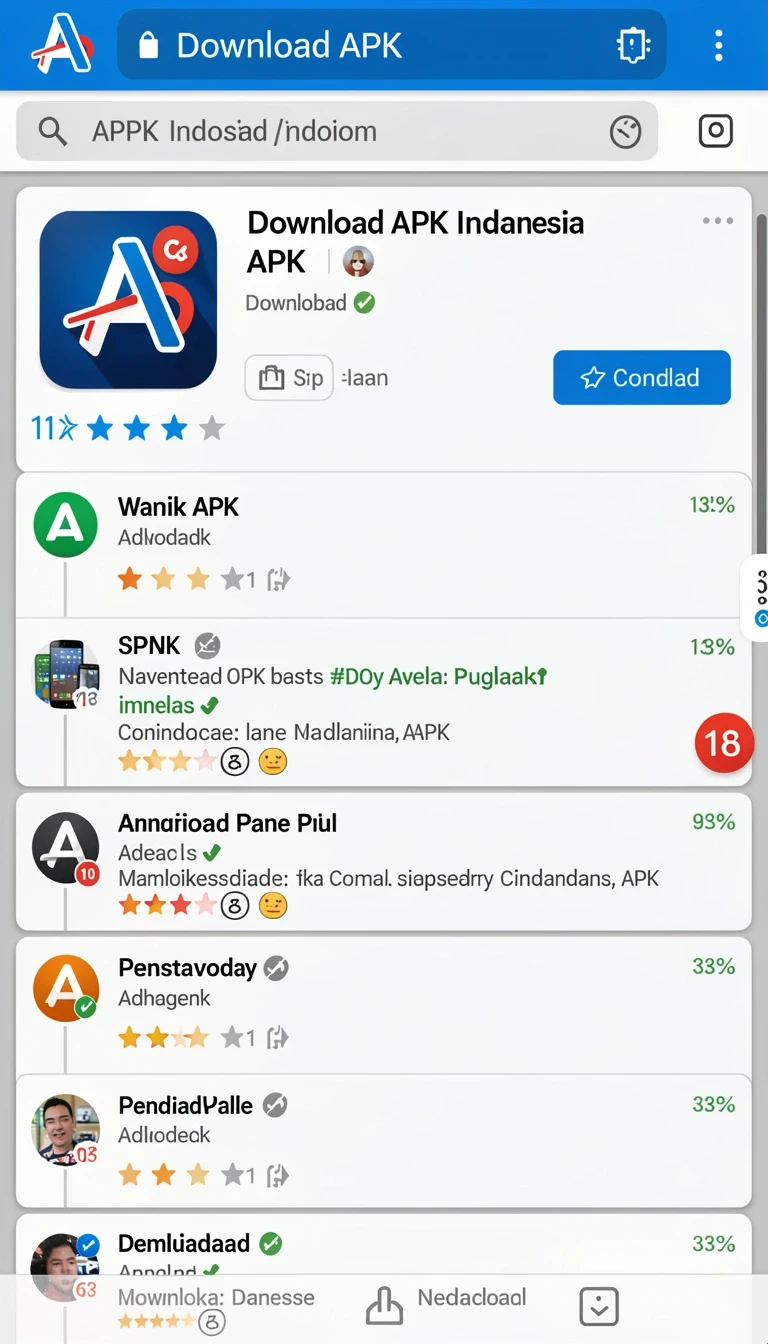 Halaman katalog dengan daftar aplikasi yang tersusun rapi.
